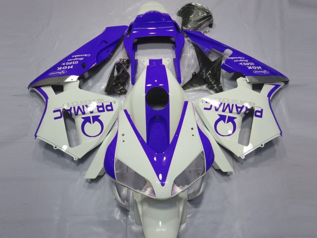 2003-2004 Gloss White and Blue PRAMAC Honda CBR600RR Fairings for Sale 2003-2004 Gloss White and Blue PRAMAC Honda CBR600RR Fairings for Sale