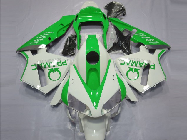 2003-2004 Gloss White and Green PRAMAC Honda CBR600RR Fairings for Sale 2003-2004 Gloss White and Green PRAMAC Honda CBR600RR Fairings for Sale