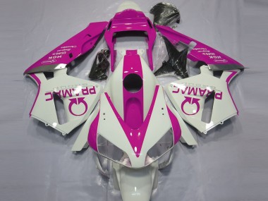 2003-2004 Gloss White and Pink PRAMAC Honda CBR600RR Fairings for Sale