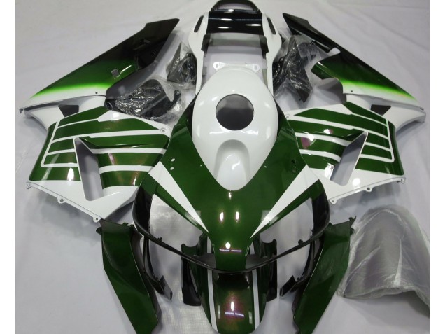 2003-2004 Gloss White & Green Fade Honda CBR600RR Fairings for Sale 2003-2004 Gloss White & Green Fade Honda CBR600RR Fairings for Sale