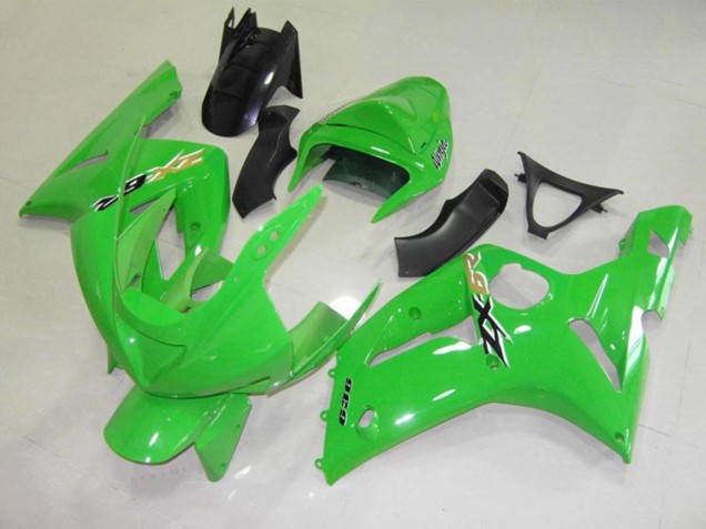 2003-2004 Green Black Cheq Kawasaki ZX6R Fairings for Sale 2003-2004 Green Black Cheq Kawasaki ZX6R Fairings for Sale