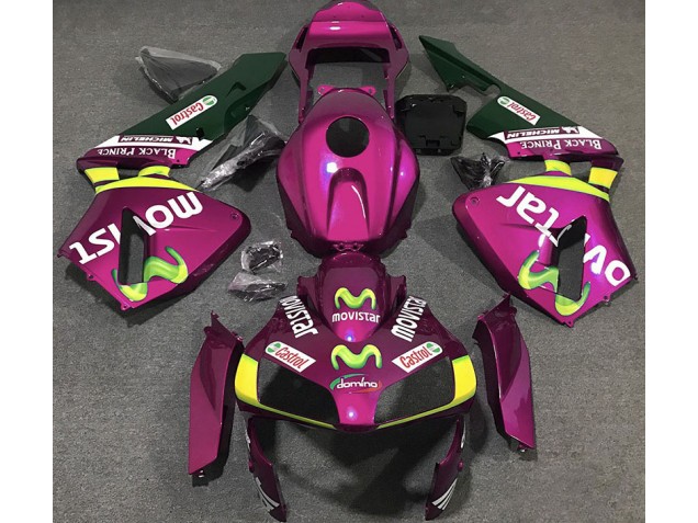 2003-2004 Hot Pink Movistar Honda CBR600RR Fairings for Sale 2003-2004 Hot Pink Movistar Honda CBR600RR Fairings for Sale