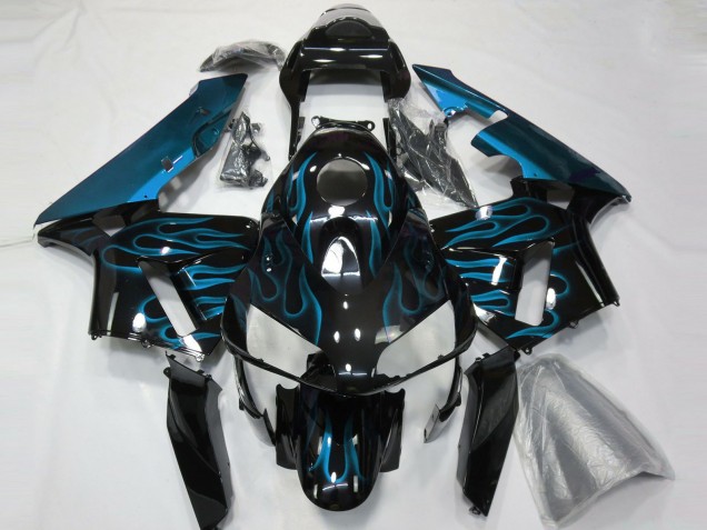 2003-2004 Light Blue Flames Honda CBR600RR Fairings for Sale 2003-2004 Light Blue Flames Honda CBR600RR Fairings for Sale