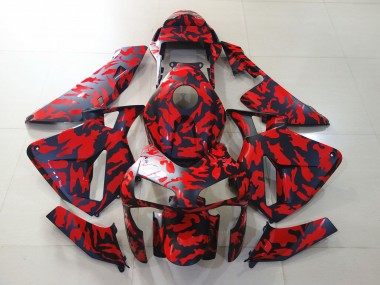 2003-2004 Matte Black and Red Camo Honda CBR600RR Fairings for Sale