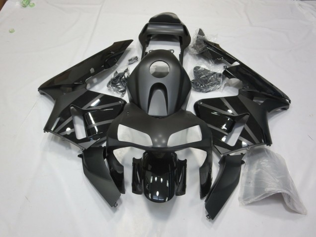 2003-2004 Matte Black With Logos Honda CBR600RR Fairings for Sale 2003-2004 Matte Black With Logos Honda CBR600RR Fairings for Sale