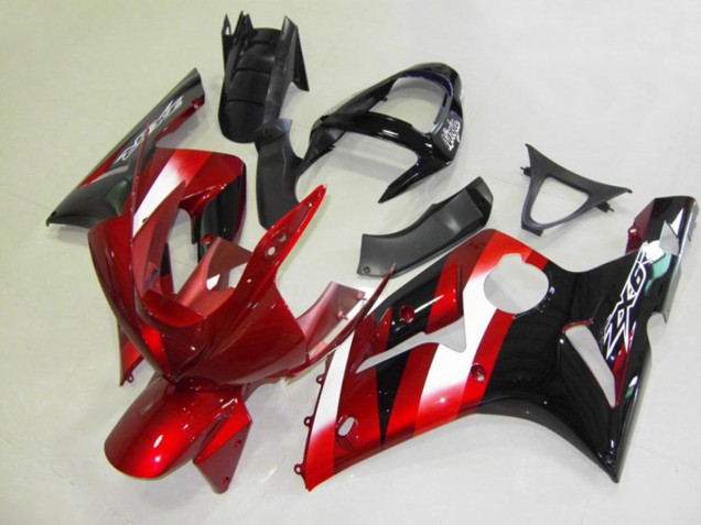 2003-2004 Red and Black Kawasaki ZX6R Fairings for Sale 2003-2004 Red and Black Kawasaki ZX6R Fairings for Sale