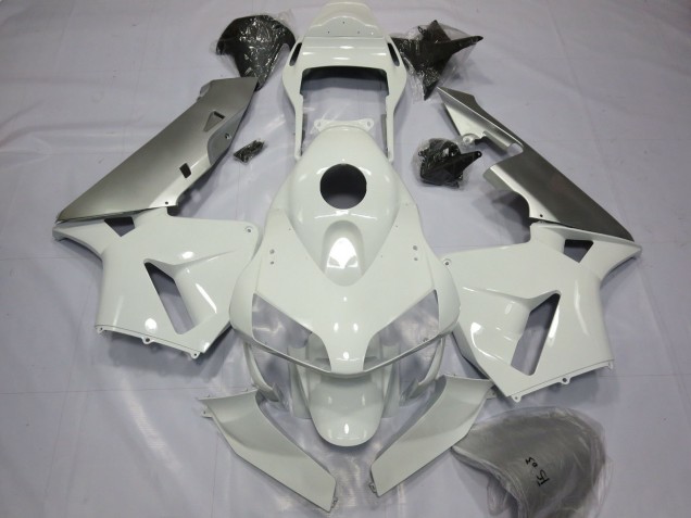 2003-2004 Silver and White Honda CBR600RR Fairings for Sale 2003-2004 Silver and White Honda CBR600RR Fairings for Sale