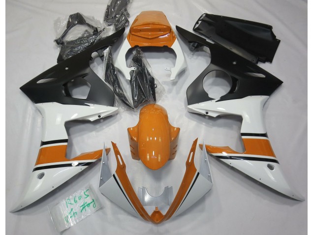 2003-2005 Gloss White and Orange Yamaha R6 Fairings for Sale 2003-2005 Gloss White and Orange Yamaha R6 Fairings for Sale