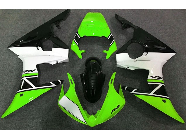 2003-2005 Green White and Black Yamaha R6 Fairings for Sale 2003-2005 Green White and Black Yamaha R6 Fairings for Sale