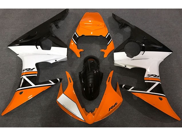 2003-2005 Orange White and Black Yamaha R6 Fairings for Sale