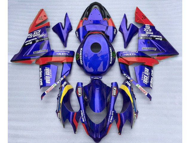 2004-2005 Blue and Red Trickstar Kawasaki ZX10R Fairings for Sale 2004-2005 Blue and Red Trickstar Kawasaki ZX10R Fairings for Sale