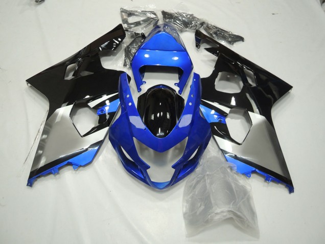 2004-2005 Blue Black and Silver Suzuki GSXR 600-750 Fairings for Sale