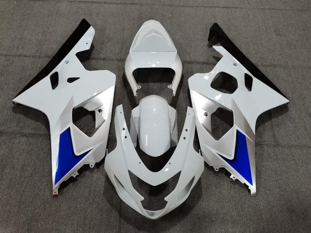 2004-2005 Blue White and Silver Style Suzuki GSXR 600-750 Fairings for Sale