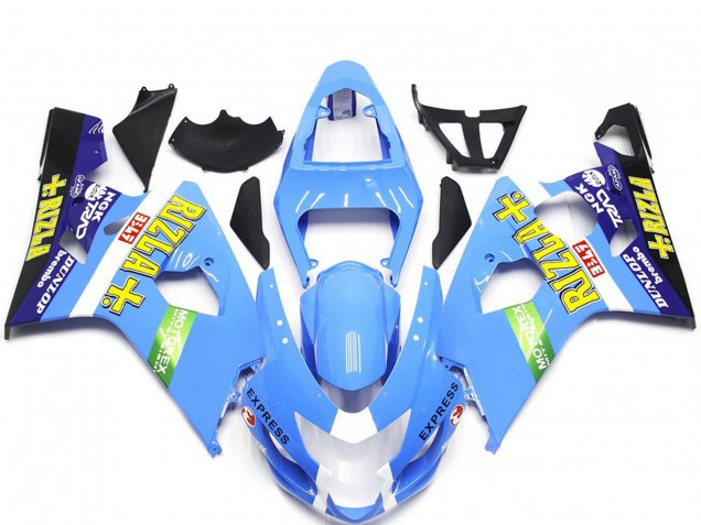 2004-2005 Light Blue Rizla Style Suzuki GSXR 600-750 Fairings for Sale 2004-2005 Light Blue Rizla Style Suzuki GSXR 600-750 Fairings for Sale