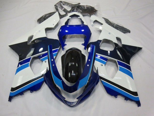 2004-2005 Light Blue White and Black Suzuki GSXR 600-750 Fairings for Sale 2004-2005 Light Blue White and Black Suzuki GSXR 600-750 Fairings for Sale