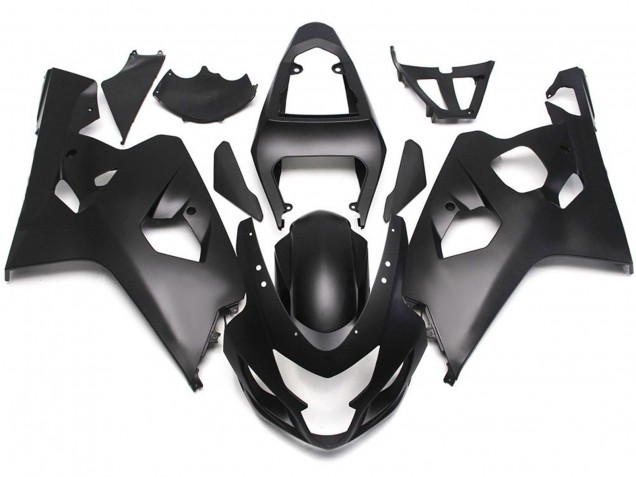 2004-2005 Matte Black Style w Red Decals Suzuki GSXR 600-750 Fairings for Sale 2004-2005 Matte Black Style w Red Decals Suzuki GSXR 600-750 Fairings for Sale