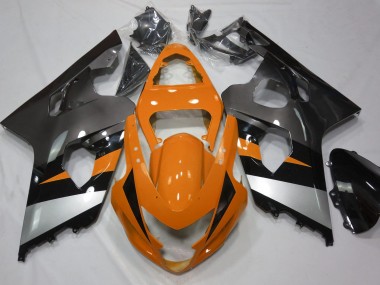 2004-2005 Orange and Silver Suzuki GSXR 600-750 Fairings for Sale