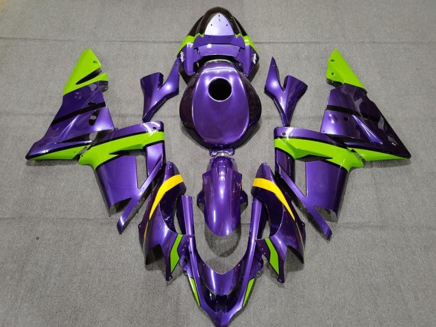 2004-2005 Purple Green and Yellow Kawasaki ZX10R Fairings for Sale 2004-2005 Purple Green and Yellow Kawasaki ZX10R Fairings for Sale