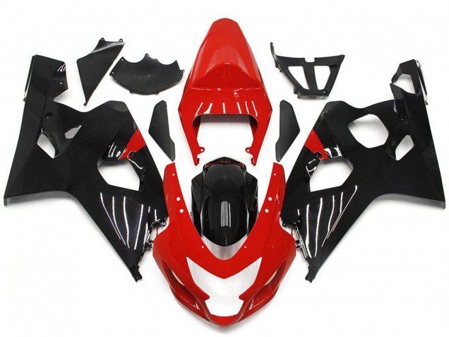 2004-2005 Red and Black Gloss Style Suzuki GSXR 600-750 Fairings for Sale 2004-2005 Red and Black Gloss Style Suzuki GSXR 600-750 Fairings for Sale