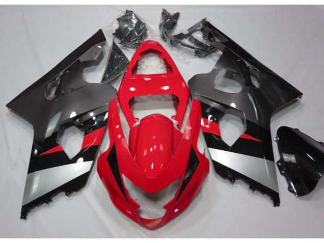 2004-2005 Red and Silver Gloss Suzuki GSXR 600-750 Fairings for Sale 2004-2005 Red and Silver Gloss Suzuki GSXR 600-750 Fairings for Sale