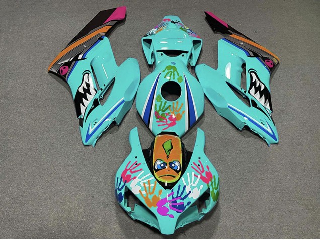 2004-2005 Teal Shark Honda CBR1000RR Fairings for Sale 2004-2005 Teal Shark Honda CBR1000RR Fairings for Sale