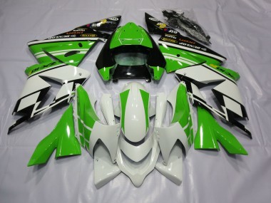 2004-2005 White Green Kawasaki ZX10R Fairings for Sale