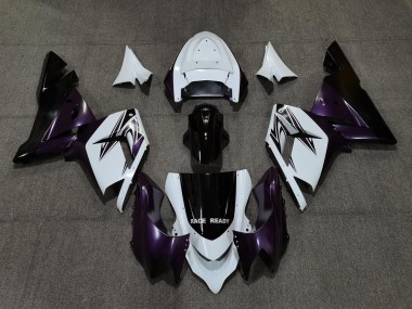 2004-2005 White Purple and Black Kawasaki ZX10R Fairings for Sale