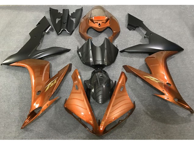 2004-2006 Gloss Orange and Carbon Style Yamaha R1 Fairings for Sale 2004-2006 Gloss Orange and Carbon Style Yamaha R1 Fairings for Sale