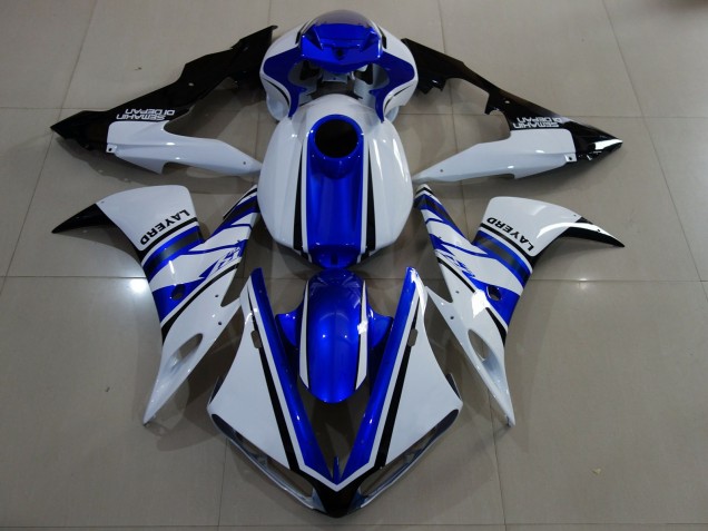 2004-2006 Gloss White and Blue Yamaha R1 Fairings for Sale 2004-2006 Gloss White and Blue Yamaha R1 Fairings for Sale