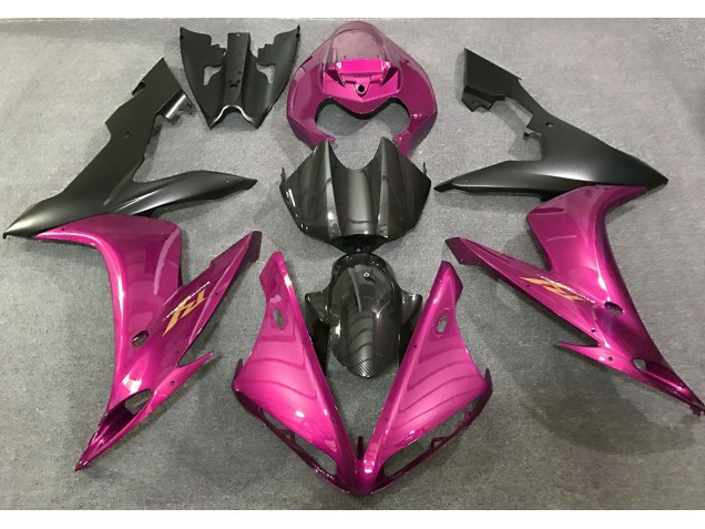 2004-2006 Hot Pink and Carbon Style Yamaha R1 Fairings for Sale 2004-2006 Hot Pink and Carbon Style Yamaha R1 Fairings for Sale