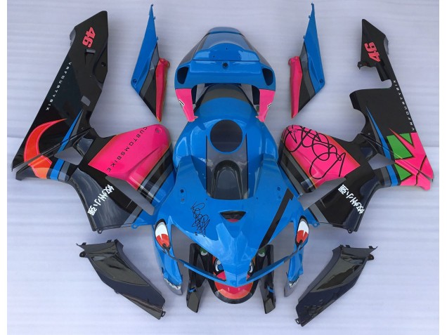 2005-2006 Blue Shark & Pink Honda CBR600RR Fairings for Sale 2005-2006 Blue Shark & Pink Honda CBR600RR Fairings for Sale