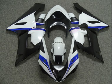 2005-2006 Blue white and Black Kawasaki ZX6R Fairings for Sale