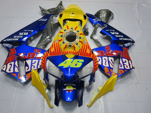 2005-2006 Custom Blue Rossi Honda CBR600RR Fairings for Sale 2005-2006 Custom Blue Rossi Honda CBR600RR Fairings for Sale
