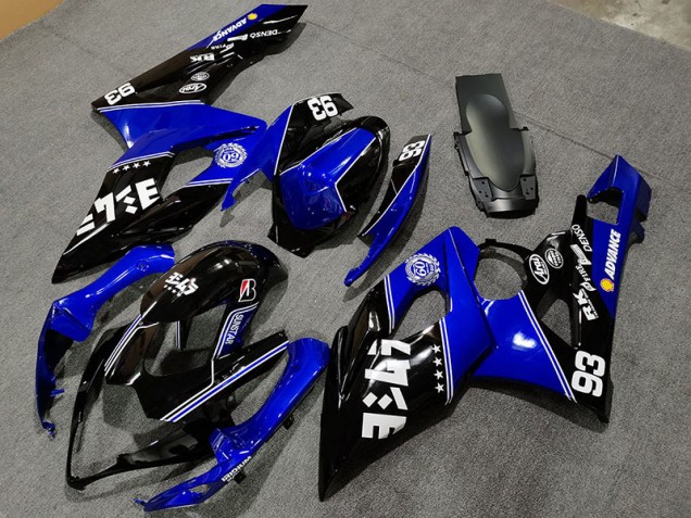 2005-2006 Gloss Blue and Black Custom Suzuki GSXR 1000 Fairings for Sale 2005-2006 Gloss Blue and Black Custom Suzuki GSXR 1000 Fairings for Sale