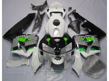 2005-2006 Green Splatter on Gloss Black Honda CBR600RR Fairings for Sale