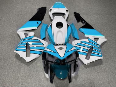 2005-2006 Light Blue and White Wings Honda CBR600RR Fairings for Sale