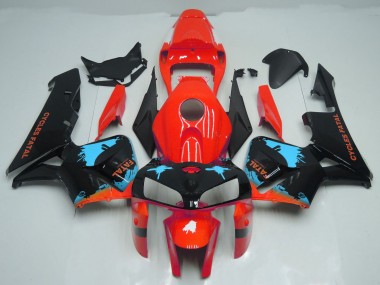 2005-2006 Light Blue Splatter on Red Honda CBR600RR Fairings for Sale