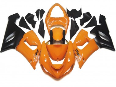 2005-2006 Light Orange and Black Kawasaki ZX6R Fairings for Sale