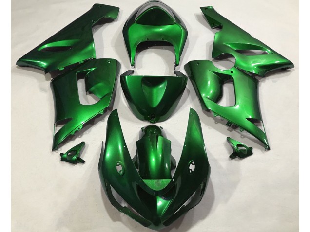 2005-2006 Metallic Green Kawasaki ZX6R Fairings for Sale 2005-2006 Metallic Green Kawasaki ZX6R Fairings for Sale