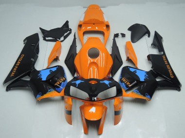 2005-2006 Orange and Black Splatter Honda CBR600RR Fairings for Sale
