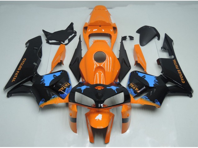 2005-2006 Orange and Black Splatter Honda CBR600RR Fairings for Sale 2005-2006 Orange and Black Splatter Honda CBR600RR Fairings for Sale