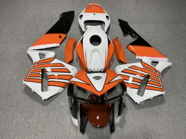 2005-2006 Orange and White Wings Honda CBR600RR Fairings for Sale