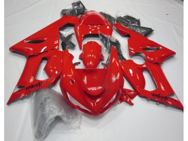 2005-2006 Red Gloss Kawasaki ZX6R Fairings for Sale 2005-2006 Red Gloss Kawasaki ZX6R Fairings for Sale