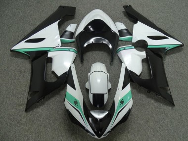 2005-2006 Teal white and Black Kawasaki ZX6R Fairings for Sale