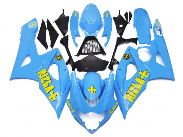 2005-2006 White Blue with Yellow Rizla Suzuki GSXR 1000 Fairings for Sale 2005-2006 White Blue with Yellow Rizla Suzuki GSXR 1000 Fairings for Sale