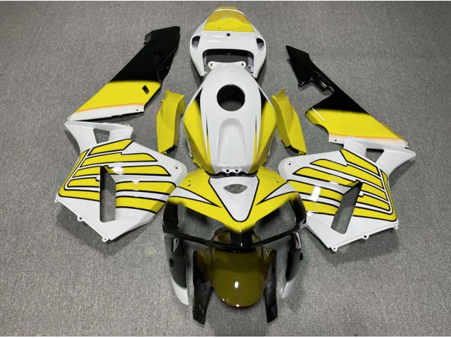 2005-2006 Yellow and White Wings Honda CBR600RR Fairings for Sale 2005-2006 Yellow and White Wings Honda CBR600RR Fairings for Sale