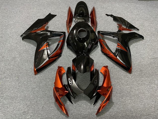 2006-2007 Black and Burnt Orange Suzuki GSXR 600-750 Fairings for Sale 2006-2007 Black and Burnt Orange Suzuki GSXR 600-750 Fairings for Sale