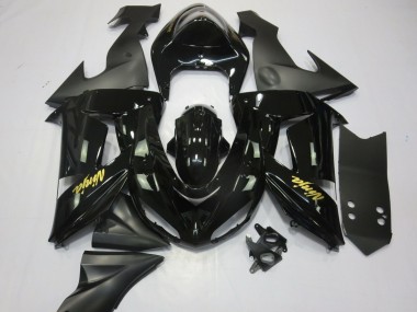 2006-2007 Black and Gold Kawasaki ZX10R Fairings for Sale