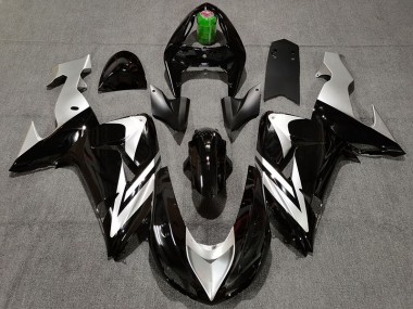 2006-2007 Black and Silver Kawasaki ZX10R Fairings for Sale