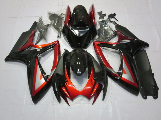 2006-2007 Deep Red Black Suzuki GSXR 600-750 Fairings for Sale 2006-2007 Deep Red Black Suzuki GSXR 600-750 Fairings for Sale